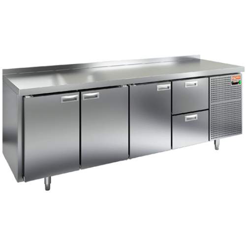 Холодильный стол HICOLD SN 1112 BR2 BT, бок, 2 ящика, 3 двери (-18...-10°С)